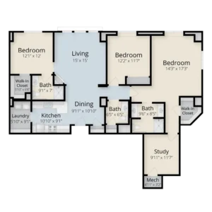 Ziegler floor plan at The Kenwood by Senior Star