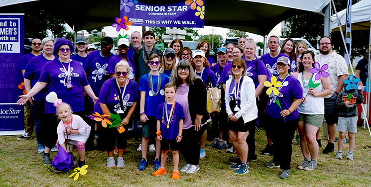 group of senior star employees at a benefit