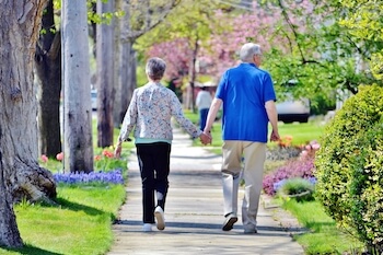couple taking a walk